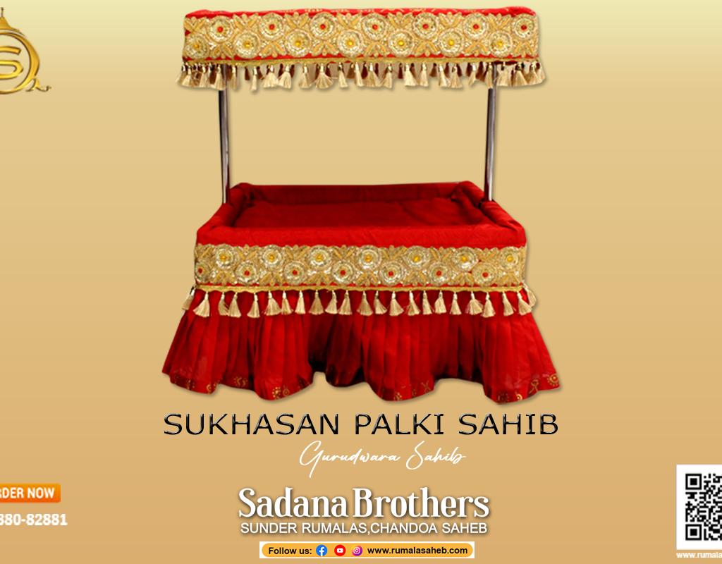 wooden palki sahib design & Rumala sahib